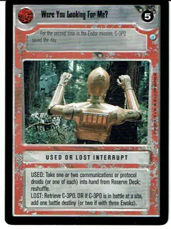STAR WARS CCG ENDOR RARE CARD WERE YOU LOOKING FOR ME lp - Image 1