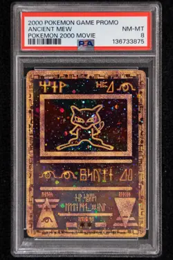 2000 Pokemon Ancient Mew Movie Promo Holo Card PSA 8 - Image 1