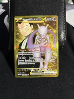 Pokemon Mewtwo EX TCG Hyper Rare Card Team Rockets 240/182 Destined Rivals - Image 1