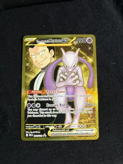 Pokemon Mewtwo EX TCG Hyper Rare Card Team Rockets 240/182 Destined Rivals - Image 3