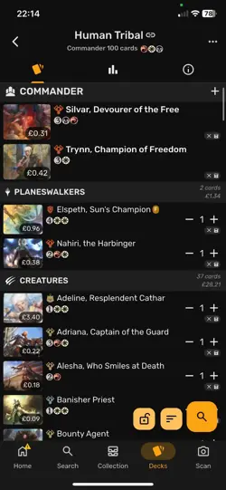 Magic The Gathering EDH Commander Tribal Deck Sleeved And Boxed - Image 3