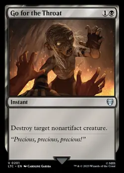 1x - Go for the Throat - #201 - Commander: Lord of the Rings - CUC NM MTG - Image 1
