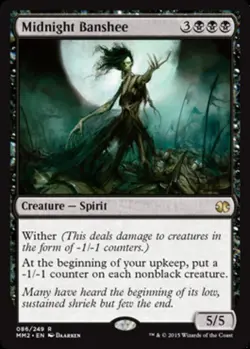 MTG Midnight Banshee - Foil, Heavy Play, English Modern Masters 2015 - Image 1