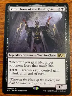 2020 Wizard of the Coast Core set 2021 Vito, Thorn of the Dusk Rose 127/274 Used - Image 1