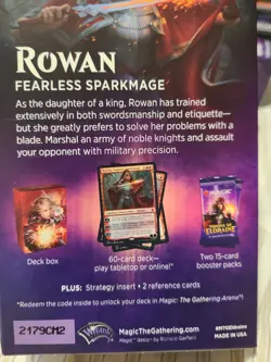 MTG Magic Rowan Fearless Sparkmage Planeswalker Sealed Deck Throne of Eldraine 1 - Image 3