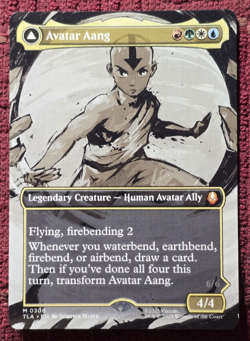 Avatar Aang (Borderless) 0308 (M) MTG Avatar: The Last Airbender (TLA) MINT - Image 1