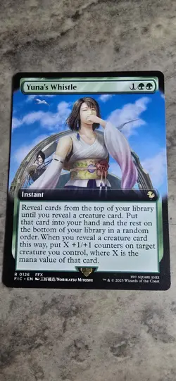 Yuna's Whistle (Extended Art) Commander: Final Fantasy Regular Instant Rare MTG - Image 1