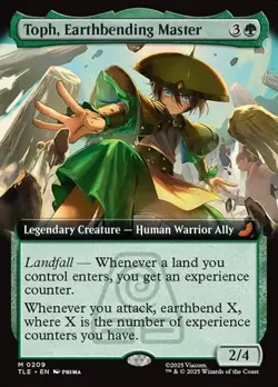 Toph, Earthbending Master - Foil Extended Art TLE NM MTG - Image 1