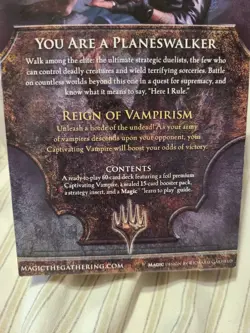 MTG Magic Reign of Vampirism Intro Deck Factory Sealed Core Set 2011 M11 - Image 4