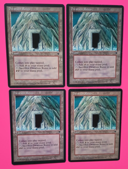 Magic the Gathering MTG Fallen Empires DWARVEN RUINS X 4 ( NM, 2 LP/EX 1 MP) U - Image 1