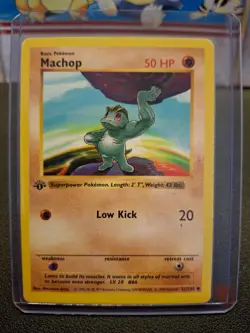 Pokemon TCG Machop Base Set 1st Edition (Shadowless Border) - Image 2
