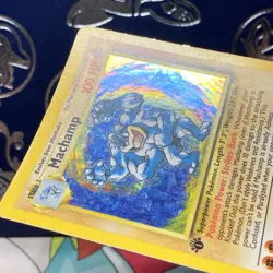 Pokemon 1st Edition Machamp 8/102 Holo Rare Base Set LP + - Image 5