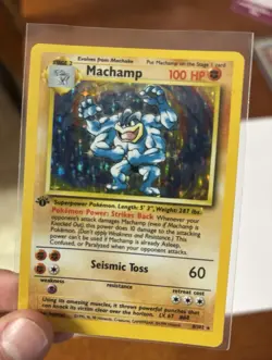 Pokemon TCG Machamp Holo Rare 1st Edition Base Set 8/102 LP🔥 - Image 2