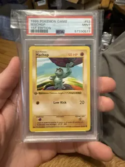Machop #52 1st Edition Base Set 1999 Pokemon Game PSA 9 💪🏼 - Image 1