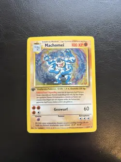 Machamp (Machomei German) #8/102 Base Set Holo Rare 1st Edition Pokemon Card LP+ - Image 1