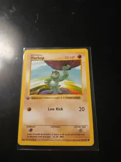 1999 Pokemon Machop 1st Edition Shadowless Vintage Base Set 52/102 - Image 1