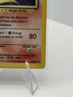 Pokemon TCG Ninetales Base Set Holo Unlimited Rare Card 12/102 WOTC - Image 5