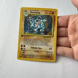 Pokemon 1st Edition Machamp 8/102 Holo Rare Base Set LP - Image 2