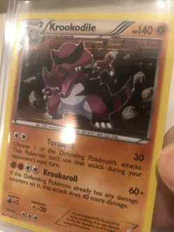 Pokemon TCG Krookodile Black and White 65/114 Holo Holo Rare Near Mint Condition - Image 1