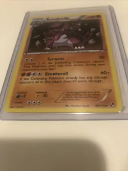 Pokemon TCG Krookodile Black and White 65/114 Holo Holo Rare Near Mint Condition - Image 3