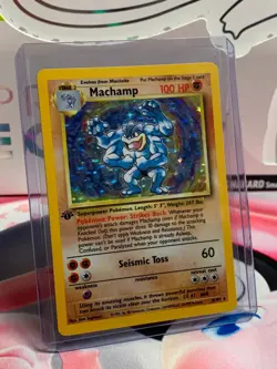 LP - Machamp 1st Edition - 8/102 - Holo Rare - Pokemon Base Set - Image 1