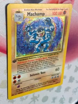 LP - Machamp 1st Edition - 8/102 - Holo Rare - Pokemon Base Set - Image 3