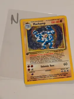 😻 Pokemon MACHAMP * 1st Edition * Base Set 8/102 * HOLO * LP- (N) - Image 1