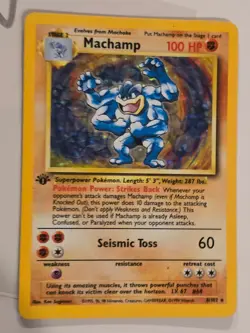 😻 Pokemon MACHAMP * 1st Edition * Base Set 8/102 * HOLO * LP- (N) - Image 2