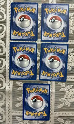 *Australian Print* Pokemon TCG: 1999-2000 Red Logo Fossil Set 5 Cards. MP-HP - Image 2