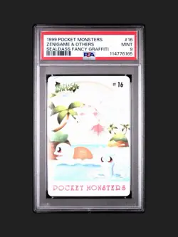 1999 Pokemon SEALDASS FANCY GRAFFITI #16 ZENIGAME Squirtle Dratini PSA 9 - Image 2