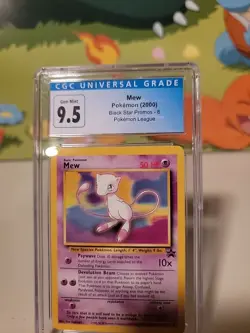 Mew CGC 9.5 (Old Label Now 10) Gem Mint Black Star Promo 8 Pokemon 2000 - Image 2