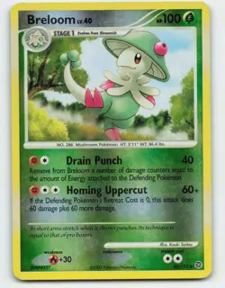 2007 Pokemon, Secret Wonders, #45/132 Breloom, Reverse Holo Uncommon - Image 1