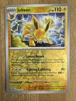 Pokemon TCG Jolteon Scarlet & Violet - 151 135/165 Reverse Holo Rare NM - Image 1