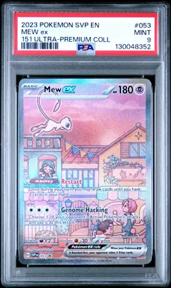 2023 POKEMON SVP EN-SV BLACK STAR PROMO 151 ULTRA-PREM COLL #053 MEW EX PSA 9 - Image 1