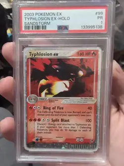 Psa 1 Typhlosion EX Holo 99/100 Sandstorm 2003 Pokemon TCG E Reader PR - Image 1