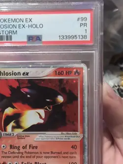 Psa 1 Typhlosion EX Holo 99/100 Sandstorm 2003 Pokemon TCG E Reader PR - Image 3