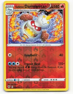 2020 Pokemon, Darkness Ablaze, #28/189 Galarian Darmanitan, Reverse Holo Rare - Image 1
