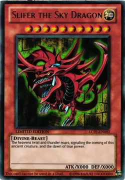 Yugioh Slifer the Sky Dragon LC01-EN002 Ultra Rare Limited Edition LP - Image 1