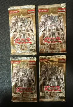 Lot of 4: Yu-Gi-Oh! The Lost Millennium Booster Packs Sealed 1st Edition! - Image 1