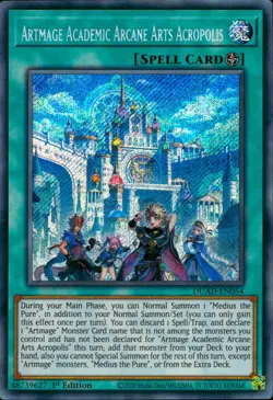Yugioh DUAD-EN054 Artmage Academic Arcane Arts Acropolis : Secret Rare 1st Ed - Image 3
