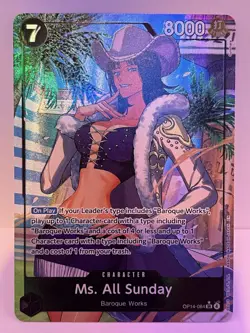 Ms. All Sunday OP14-084 Alternate Art Azure Sea's Seven One Piece English - Image 1