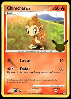 Chimchar 76/130 JUMBO OVERSIZED Black Star Promo Pokemon Card - Image 1