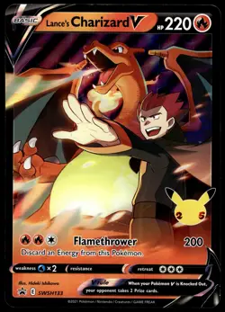 Lance's Charizard SWSH133 JUMBO OVERSIZED Black Star Promo Pokemon Card HP - Image 1