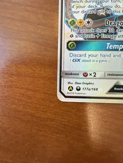 Shiny Rayquaza GX 177a/168 Hidden Fates Full Art Promo Pokemon Card NM - Image 3