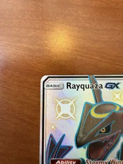 Shiny Rayquaza GX 177a/168 Hidden Fates Full Art Promo Pokemon Card NM - Image 4