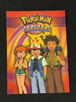 2000 Topps Pokemon CHECKLIST Series 2 Rare Card Nintendo TCG Rare - Image 1