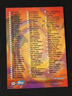 2000 Topps Pokemon CHECKLIST Series 2 Rare Card Nintendo TCG Rare - Image 2