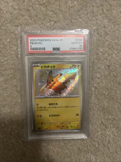 Pikachu PSA 10 Japanese Pokemon Card Shiny Treasure ex 236/190 2023 SV4a - Image 1