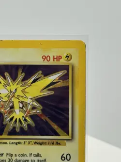 Pokemon TCG Zapdos Base Set Holo Unlimited Holo Rare Vintage Card 16/102 MP - Image 5