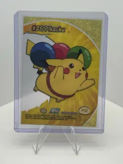 Pokemon 2000 Topps Flying Pikachu Clear Card #PC1 TV Animation, English - Image 2